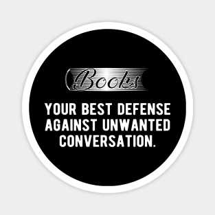 Book - Books your best defense against unwanted conversation Magnet